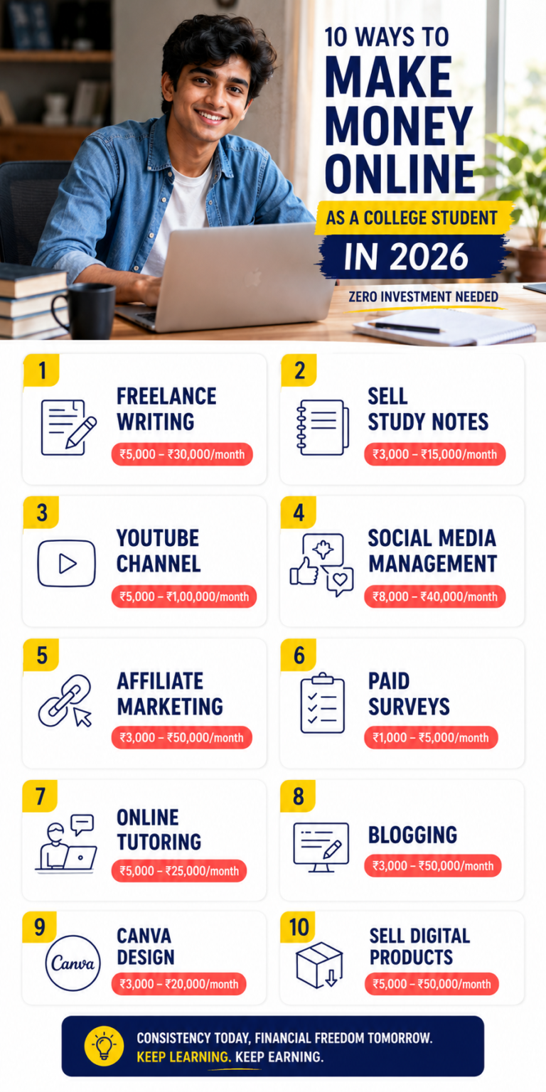 make money online as a college student without investment
